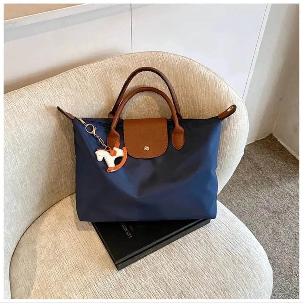 Navy and Brown Shoulder Crossbody Bag - Picture 3 of 6